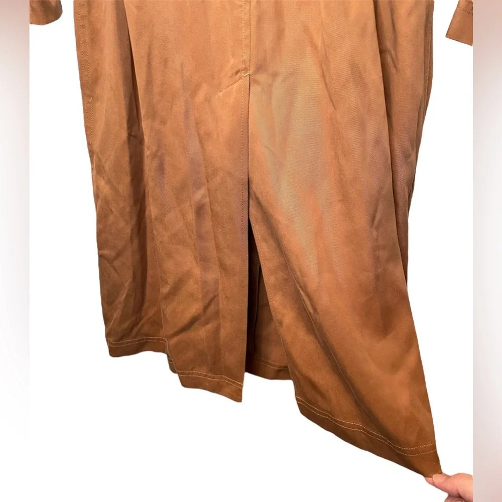 NWT SOIA & KYO Nousha Tailored Lightweight Trench Coat in Amber Size Small - Picture 9 of 16